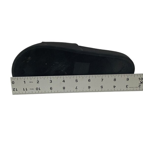 Salvatore Ferragamo Logo Slides Size 6 Designer Sandals Black Gold - Picture 10 of 12